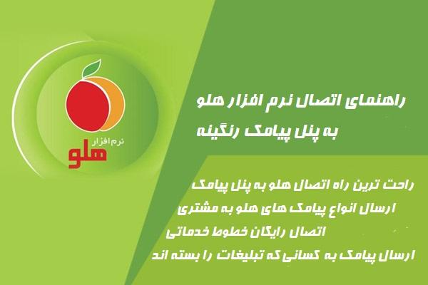 راهنمای اتصال نرم افزار حسابداری هلو به پنل پیامک رنگینه